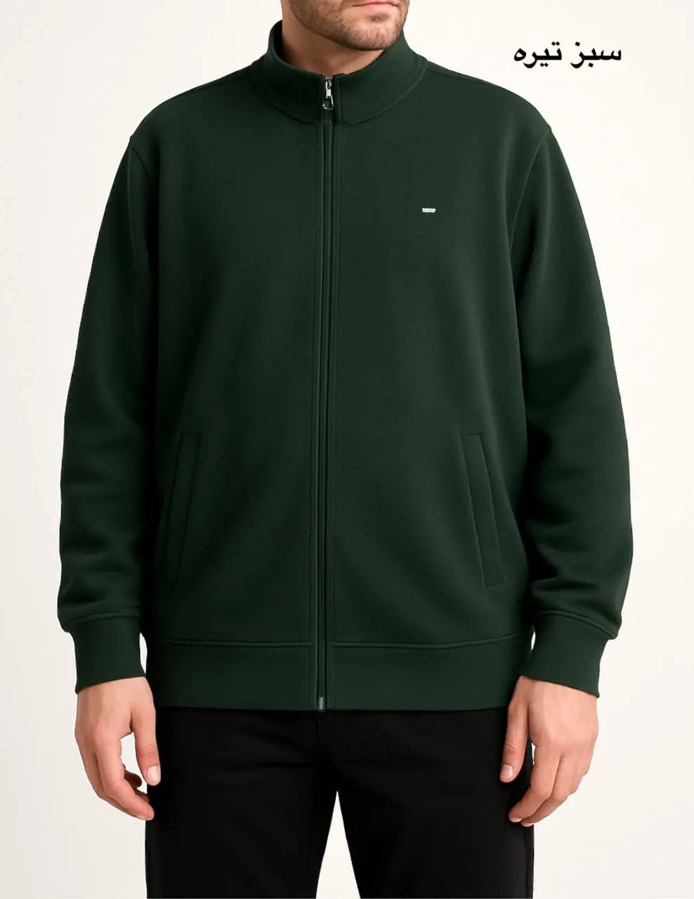 سویشرت مردانه جلو زیپ متین